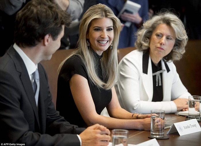 Ivanka Trump meets Justin Trudeau and looks very happy about it - PHOTOS